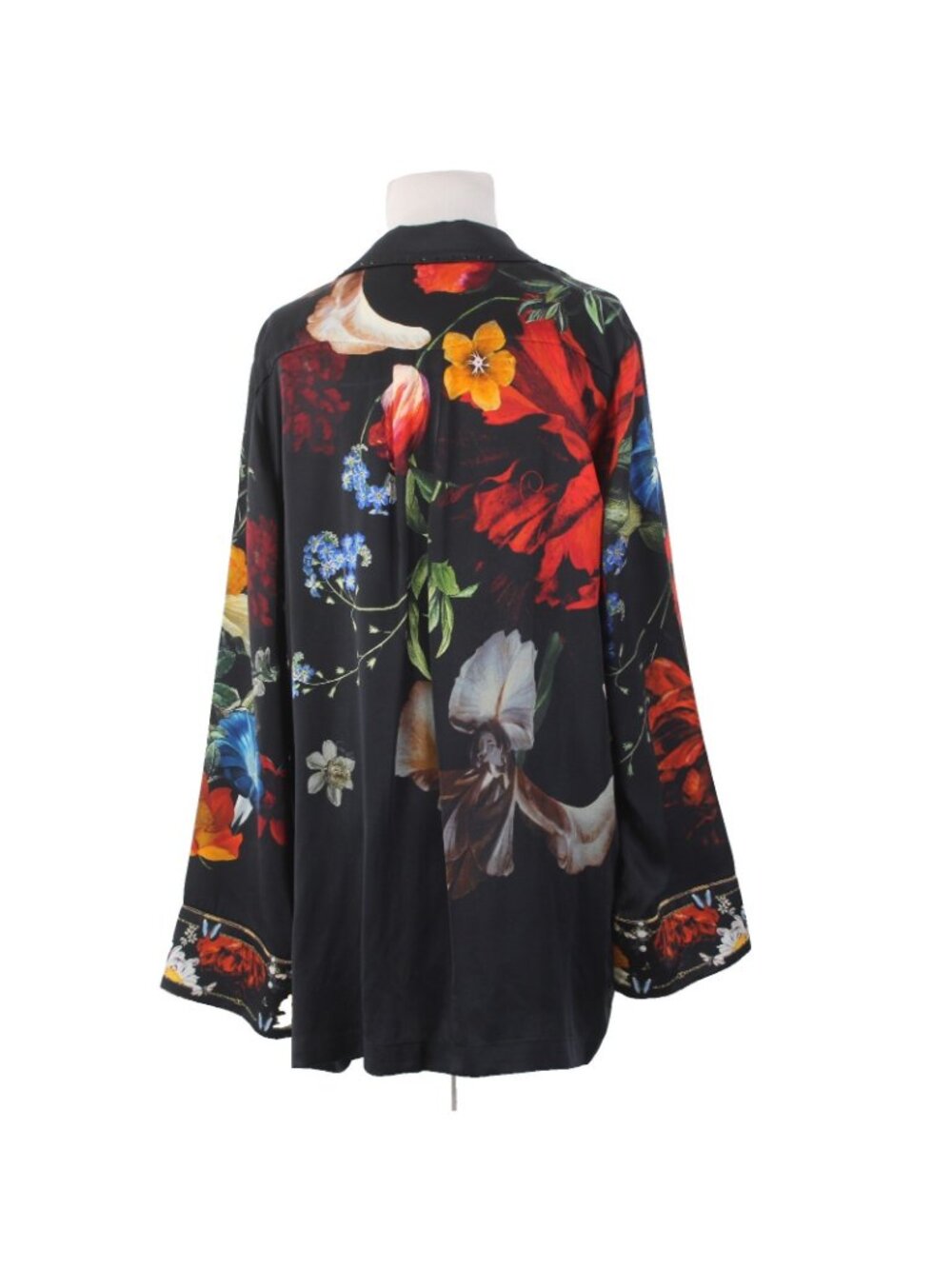 Camilla Blazer Jacket Sz XS/S Black Red 'Still Life' Floral 100% Silk Jacket - Picture 6 of 12